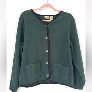 Vintage L.L. Bean Women's Forest Green Cardigan